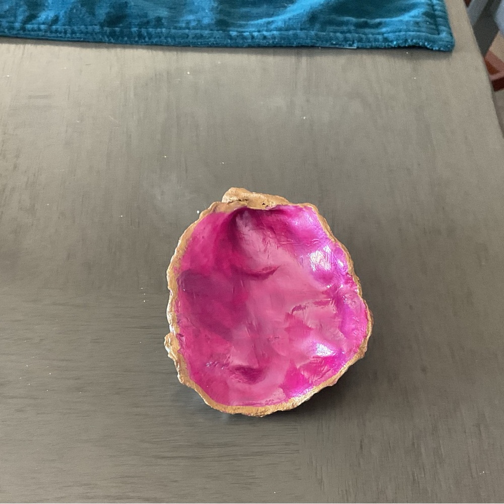 Handmade oyster shell ring dish